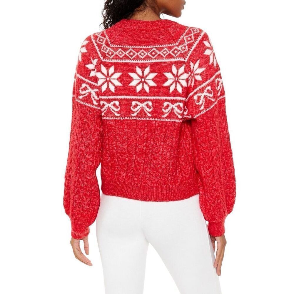 Forever 21 | FAIR ISLE BOW CABLE KNIT SWEATER - Picture 2 of 6